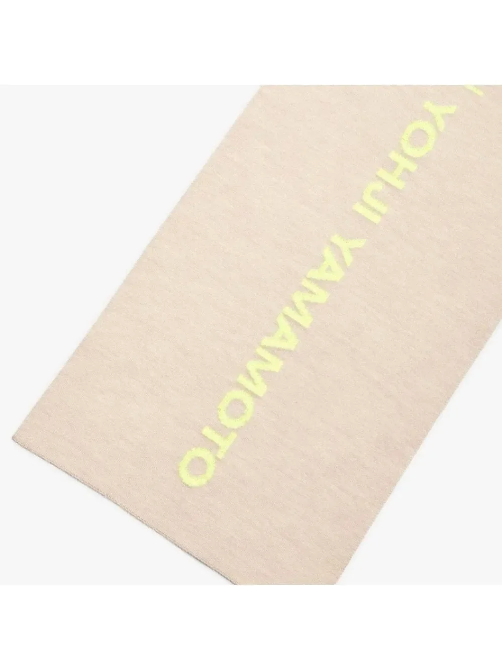 Y-3 Neon Yellow and Beige Unisex Scarf